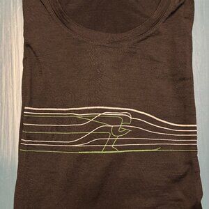 Icebreaker Tech Lite Merino T-Shirt - Black - Skier graphic
